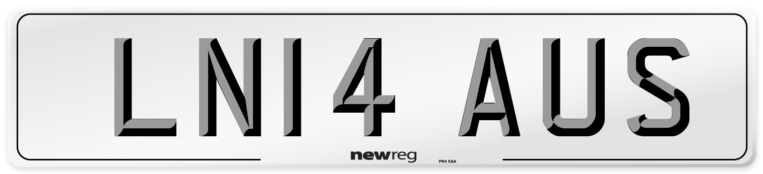 LN14 AUS Number Plate from New Reg